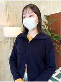 オン眉ボブ
