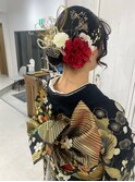 成人式着付ヘアセットツインアレンジ