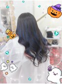 #プルエクステ#ハロウィン#仮装#ハイライト#黒髪#イメチェンヘア