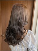 韓国くびれレイヤーカットベージュカラーグレージュカラー