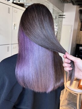 エインアンリー 明治神宮前(AIN.ANLY.) ◯アクセントカラーインナーカラーパープルアンブレカラーデジパ