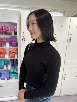 オーシャン(Ocean) 【OceanHair&Life田中愛梨】暗髪／切りっぱなしbob/秋冬カラー