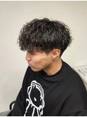 刈り上げショートマッシュ波巻きツイストスパイラルパーマ