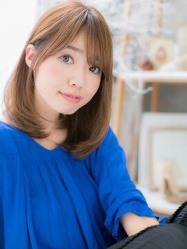 モッズヘア 越谷(mod's hair) 斜めバング艶カラー前下がりエアストレートc6越谷20代30代40代