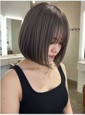 美髪/ワイドバング/レイヤーカット/くすみベージュ/新小岩駅