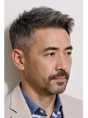ビジネス爽やかアップバンク七三ショート30代40代眉毛カット