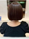 本八幡×ミニボブ×似合わせカット×暖色カラー