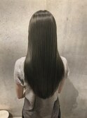 艶髪ストレートロング抜け感ローレイヤー縮毛矯正