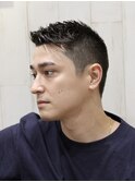 アシメデザインアップバングバーバーサーフカールベリーショート