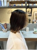 黒髪/表参道ハイライト/オリーブグレー/小顔/ココアベージュd55