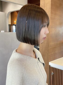 ロンド ボーイ 表参道(Lond BOY) タッセルボブ/縮毛矯正/地毛風ストレート/顔周り/ブリーチなし