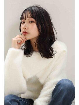 グリーン レーベル 川崎店(Green label) 韓国風レイヤーミディ×シースルーバング