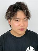 ツイストスパイラルパーマ ツーブロック 20代 メッシュ メンズ