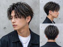 Hanon men's 大宮　メンズカット/メンズパーマ/ヘッドスパ【ハノンメンズ】の雰囲気（ナチュラルハイライト×ニュアンスパーマ）