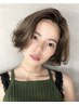 リタッチカラー+髪質改善オージュア2stepトリートメント/白髪染め可　￥6600