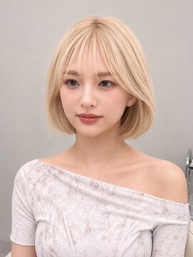 カバーヘア アカデミー 北浦和西口店(COVER HAIR ACADEMY) 金髪タッセルボブ◎ワンカール小顔見せ夏カラー20代30代p北浦和