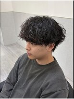 ビカム 名駅EAST(become) 波巻きパーマウルフ(メンズパーマ/スパイラルパーマ)