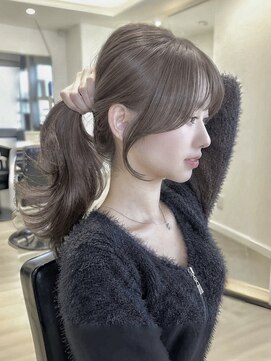 エヌアイ オモテサンドウ(ni omotesando) 上品可愛い＊結んでも可愛い顔周りカット/ラベンダーグレージュ