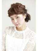 ラフウェーブでねじねじハーフアップアレンジ