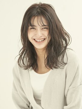 エンタク 新宿三丁目店(enntaku) シースルーバング×リラックスウェーブ