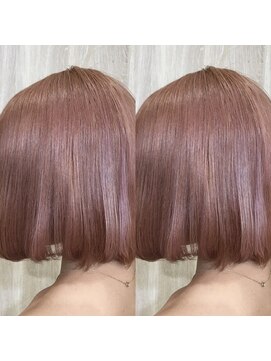 プログレスプラス Wカラー ハイトーン☆ピンクベージュ☆ボブ 韓国 タッセルカット