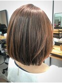 パッツン大人ミニマムボブ　イメチェン