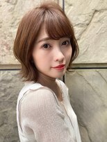 ルームバイシー 新宿(Loom. by Sea)&nbsp;小顔効果外ハネボブマロンベージュ【杉野ちひろ】