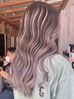 リード バイ ラグーン(LEAD by LAGOON)&nbsp;バレイヤージュグレージュハイライトダブルカラーケアブリーチ