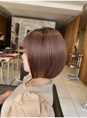 ピンクベージュボブ《CALI・田町・三田・美容室・CHIAKI》