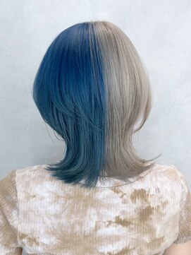 アルバム 池袋(ALBUM) ツートーンウルフ_グレージュカラーシルキーベージュ_ba463491