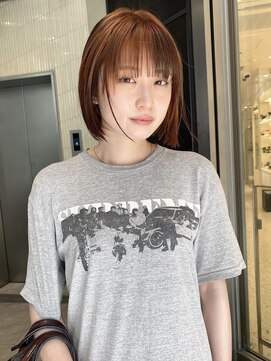 フィルムス 表参道(FILMS) ミニボブレイヤー/レイヤーカット/ウォームベージュ/前髪/表参道