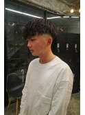 波巻きハイライトアップバングツーブロックマッシュ