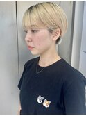 切りっぱなしボブ/ブルーブラック/ミニボブ/似合わせカット