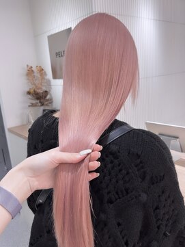 ペレ 渋谷(PELE) デザインカラー/レイヤーカット/ウェットヘア/オリーブベージュ