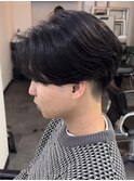 ニュアンスパーマセンターパートフェザーパーマサーフカール30代