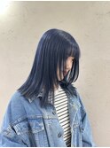 ダブルカラーネイビーカラー寒色系カラー【上野】