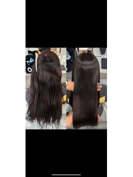 キング 梅田(K!ng) 縮毛矯正髪質改善ハイライトレイヤーカット梅田美容室エクステ