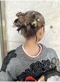 成人式振袖ヘアセット★ボブからアップに♪飾り持ち込み