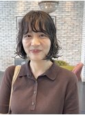 ナチュラルウェーブ×セミウェットボブ