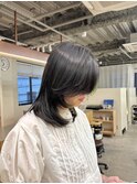ウルフからの伸ばしかけに・ハッシュカット