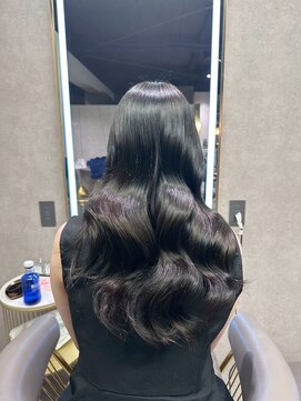 ハンナ 札幌(HANNAH) くびれヘア アプリコットオレンジ 夏のヘアアレンジ