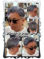 ヘアーファクトリー☆マハロ(Hair Factory☆MAHARO)&nbsp;グレーパール☆シャドールーツ＆ツーブロックスキンフェード