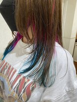 リーナ ビューティガーデン(LiNA BeautyGarden)&nbsp;インナーカラー×エンドカラー【ターコイズ×ピンク】