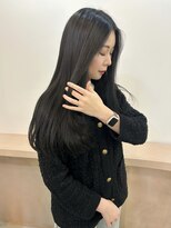 ユッカ 京橋(YUCCA)&nbsp;【 YUCCA 】暗髪ダークグレージュロングレイヤーネイビー