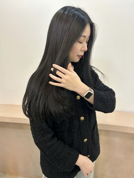 ユッカ 京橋(YUCCA) 【 YUCCA 】暗髪ダークグレージュロングレイヤーネイビー