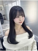 ブラックカラー×艶カット　韓国ヘア/髪質改善