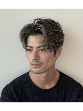 アンサ 城陽寺田店(ANSA) メンズバレイヤージュ×ベージュ