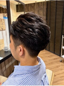 ヘアショップエヌアンドエー 久喜店(hairshop N&A) ニュアンスパーマ×フェードでつくる朝ラクショート