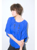 パーマなし首とあごが美しいショート 大人7割 かわいさ3割