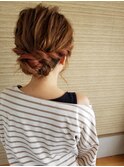 結婚式 二次会 ヘアアレンジ ヘアセット 編み込みスタイル